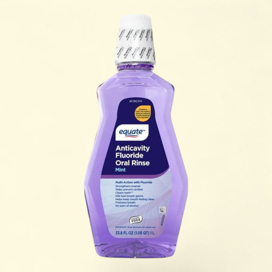 Equate Anticavity Fluoride Oral Rinse, Mint Flavor, 1 L