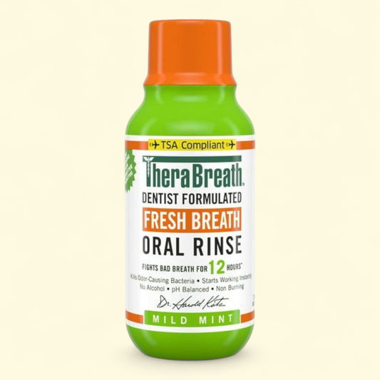 TheraBreath Fresh Breath Mouthwash, Mild Mint, 3 fl oz