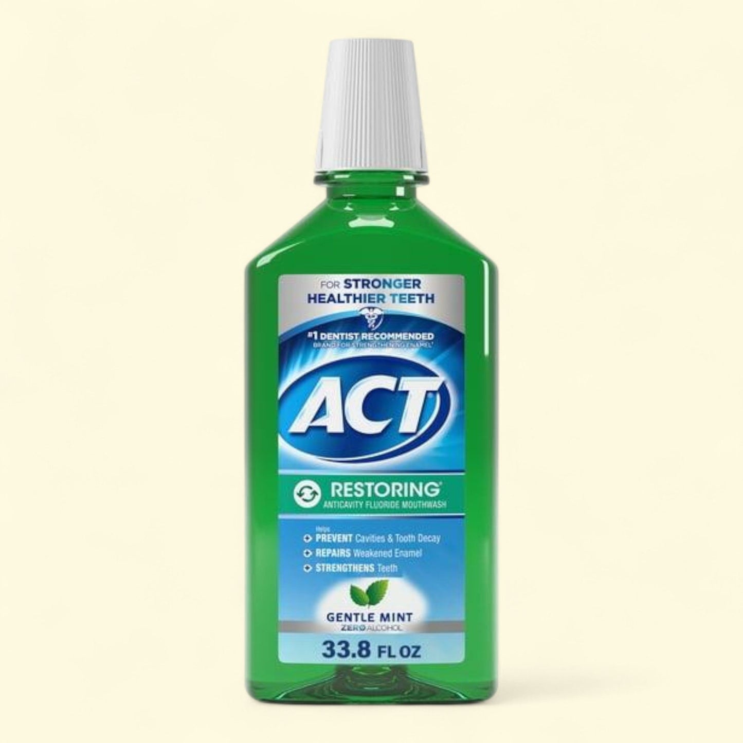 ACT Restoring Anticavity Fluoride Mouthwash, Mint Burst, 33.8 fl. oz.