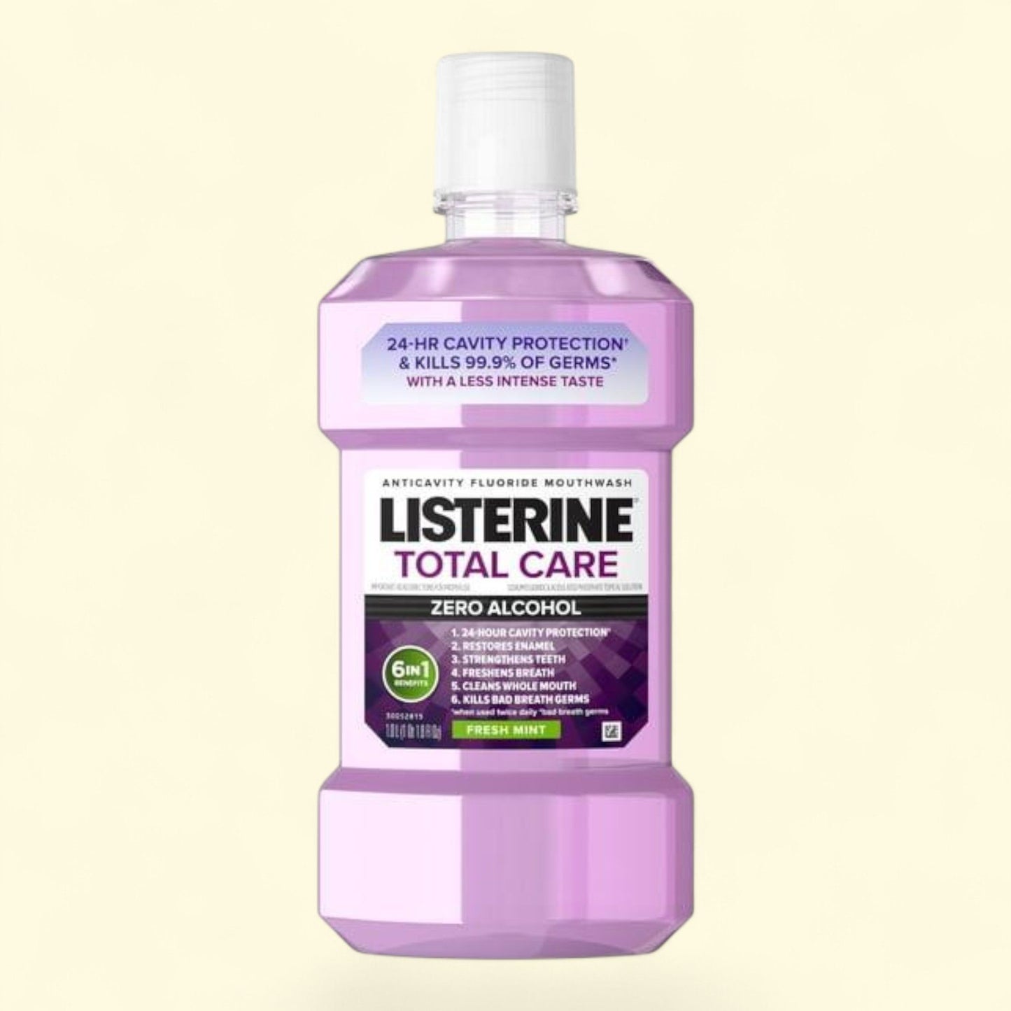 Listerine Total Care Zero Mouthwash, Fresh Mint, 1 L