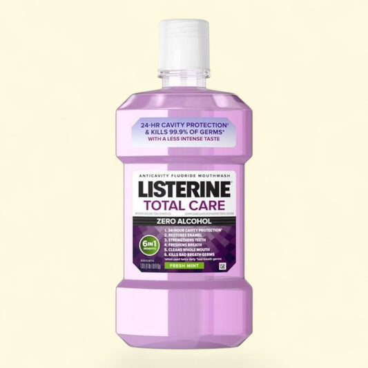 Listerine Total Care Zero Mouthwash, Fresh Mint, 1 L
