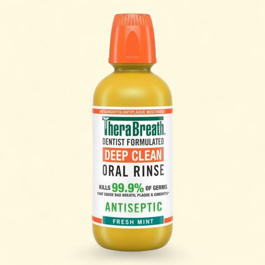 TheraBreath Deep Clean Mouthwash, Fresh Mint, 16 fl oz