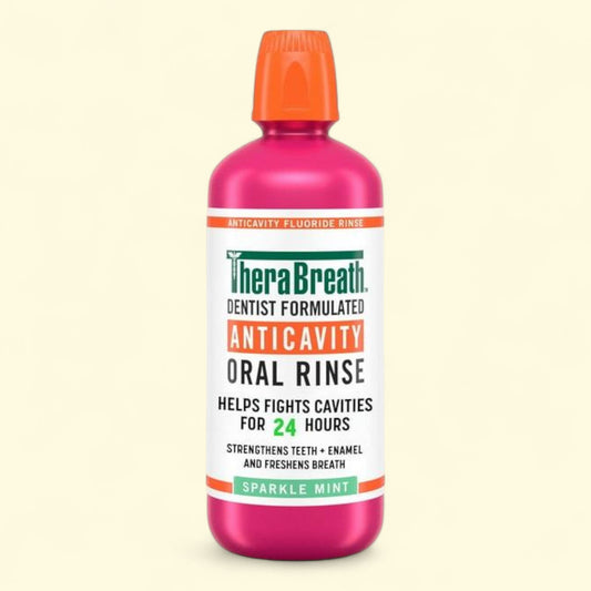 TheraBreath Anticavity Fluoride Mouthwash, Sparkle Mint, 1 Liter
