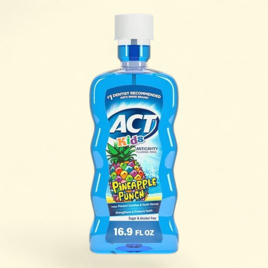 ACT Kids Anticavity Fluoride Mouthwash, Pineapple Punch, 16.9 fl. oz.