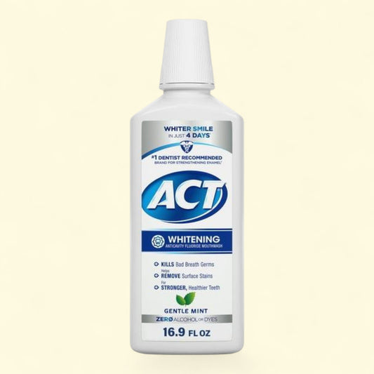 ACT Whitening Mouthwash, Gentle Mint, 16.9 fl. oz.