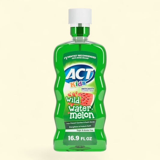 ACT Kids Anticavity Fluoride Mouthwash, Wild Watermelon, 16.9 fl. oz.