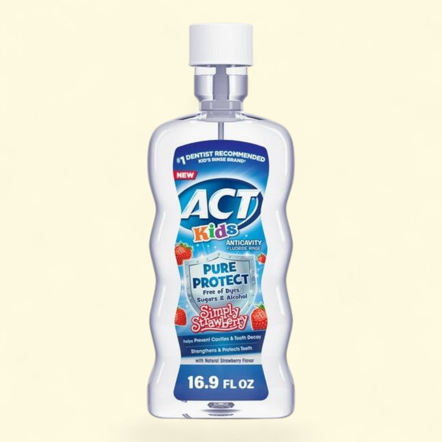 ACT Kids Pure Protect Strawberry Mouthwash, 16.9 fl.oz.