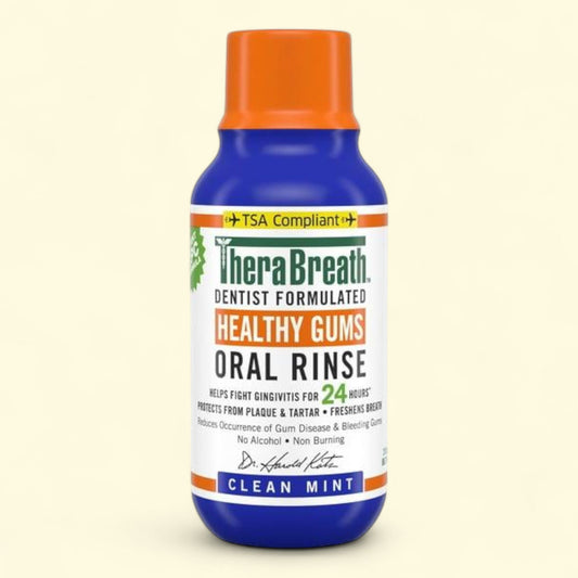 TheraBreath Healthy Gums Mouthwash, Clean Mint, 3 oz