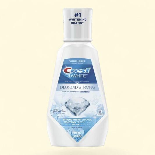 Crest 3D White Diamond Strong Whitening Mouthwash, Wintermint, 946 mL