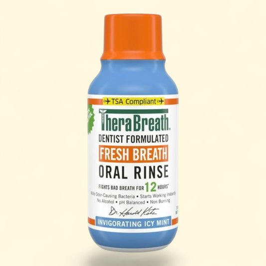 TheraBreath Fresh Breath Mouthwash, Icy Mint, 3 fl oz