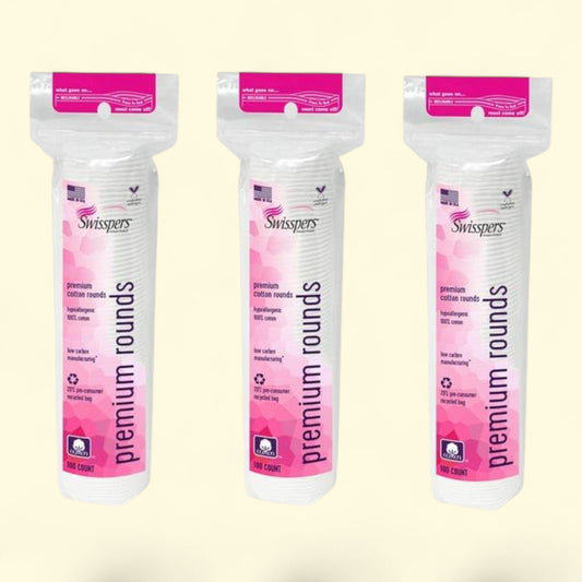 Swisspers Cotton Rounds, 100 Pad 3-Pack