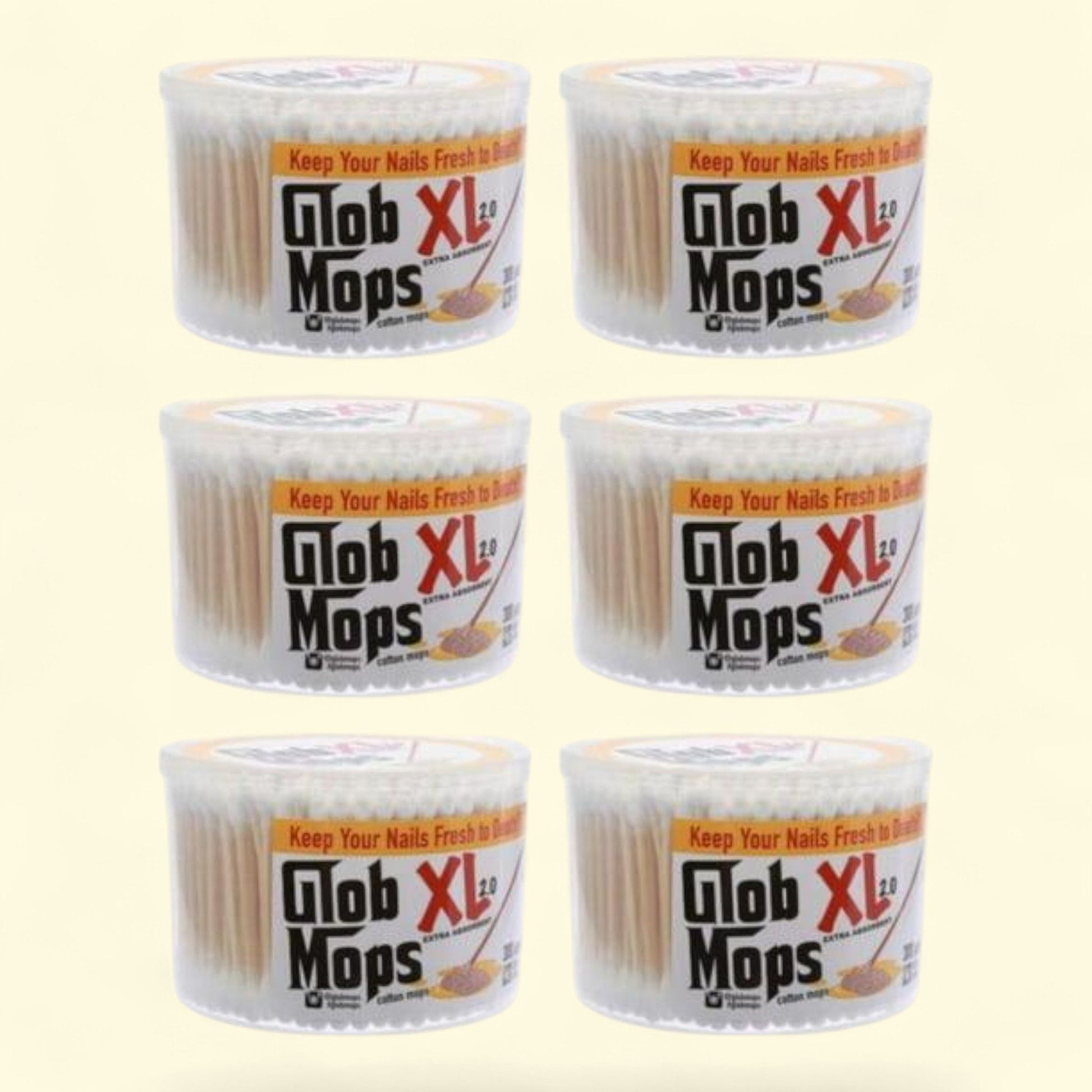 Glob Mops XL Cotton Swabs, 6-Pack Bundle, 1800 Total Mops — authentic US product shipped worldwide by Treatspree