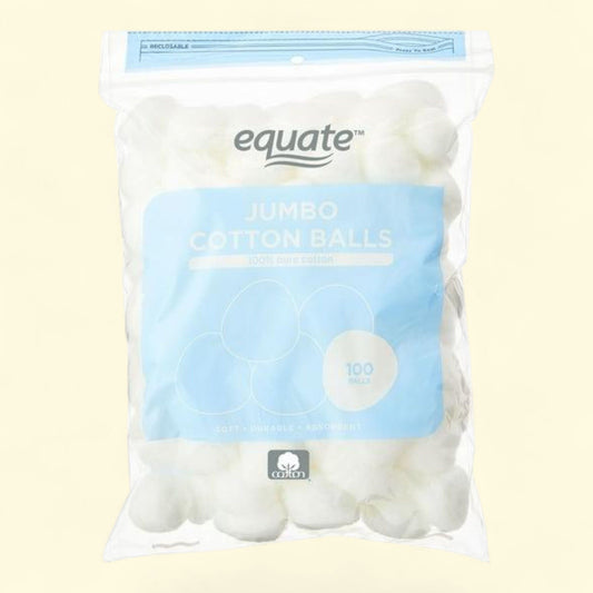 Equate Cotton Balls, Jumbo, 100 Count