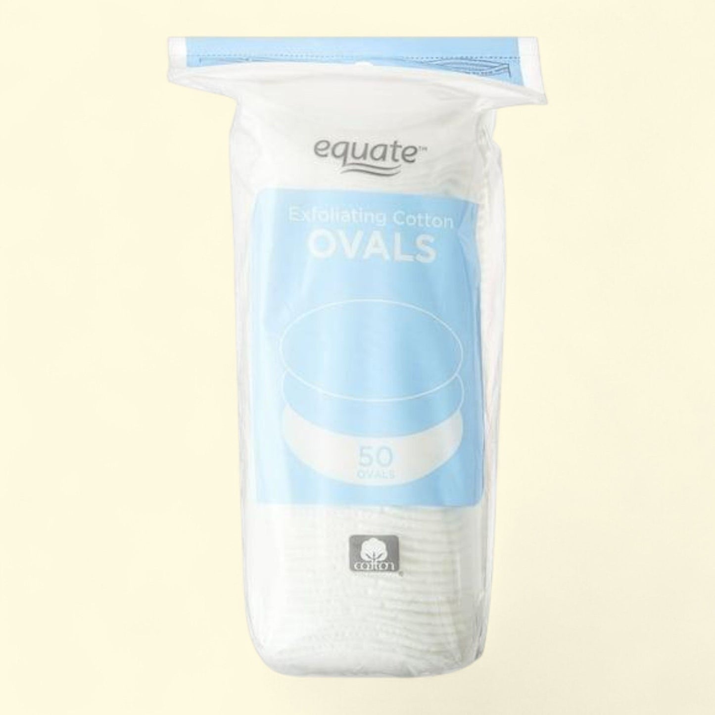 Equate Exfoliating Cotton Ovals, 50 Count