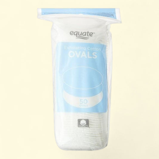 Equate Exfoliating Cotton Ovals, 50 Count