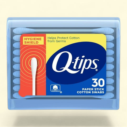 Q-tips Cotton Swabs, Hygiene Shield Travel Size, 30 Count