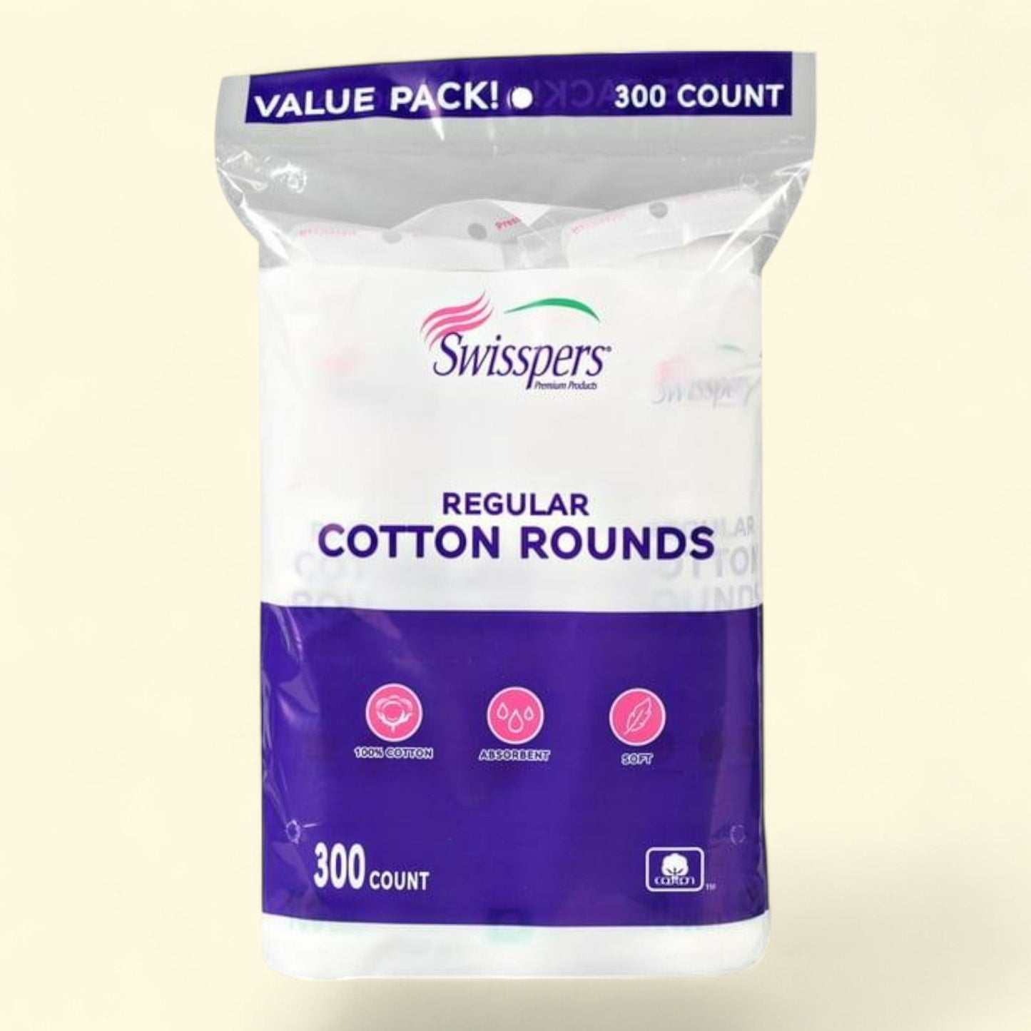 Swisspers Cotton Rounds, 300 Count
