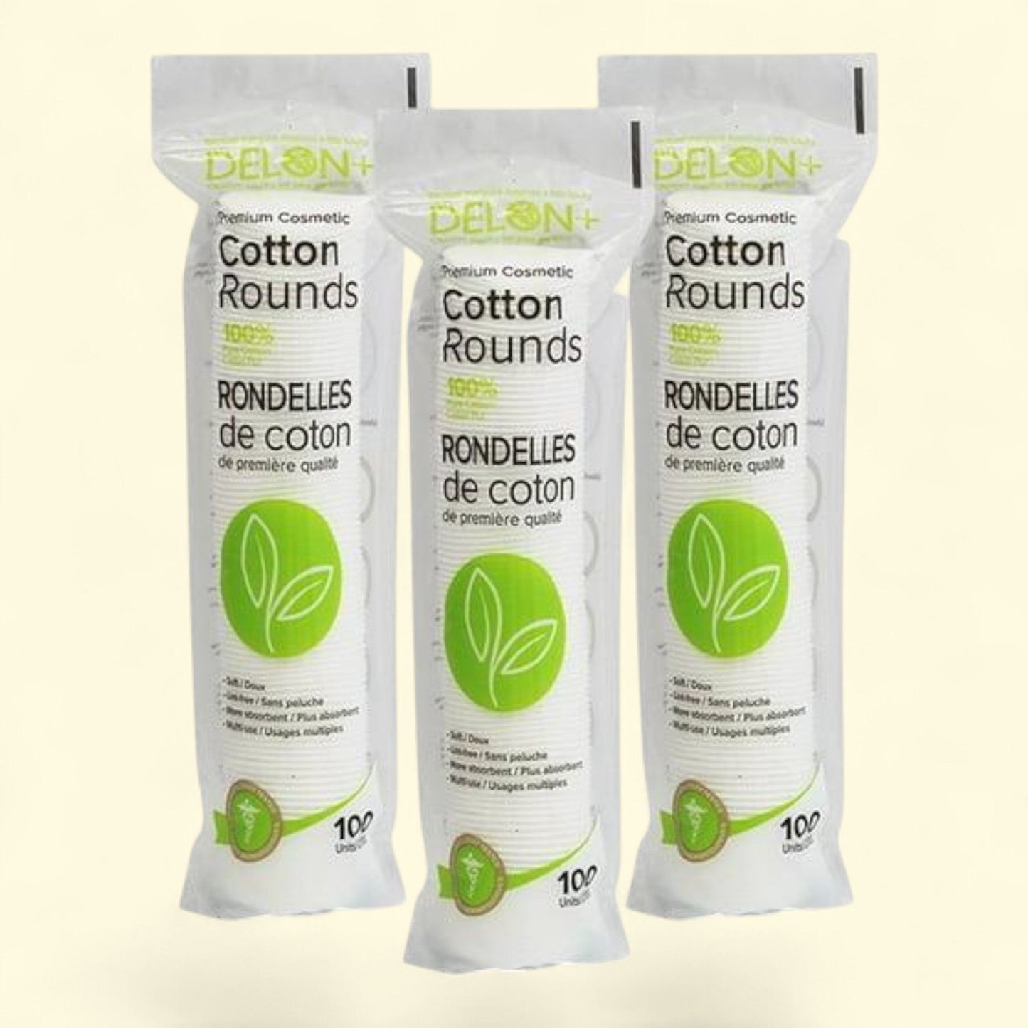 DELON Cosmetic Cotton Rounds, 300 Count