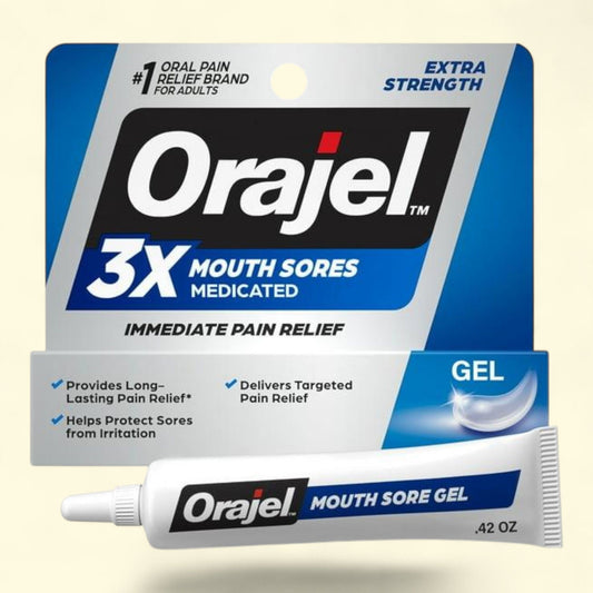 Orajel Benzocaine Oral Pain Relief Gel, 0.42 oz