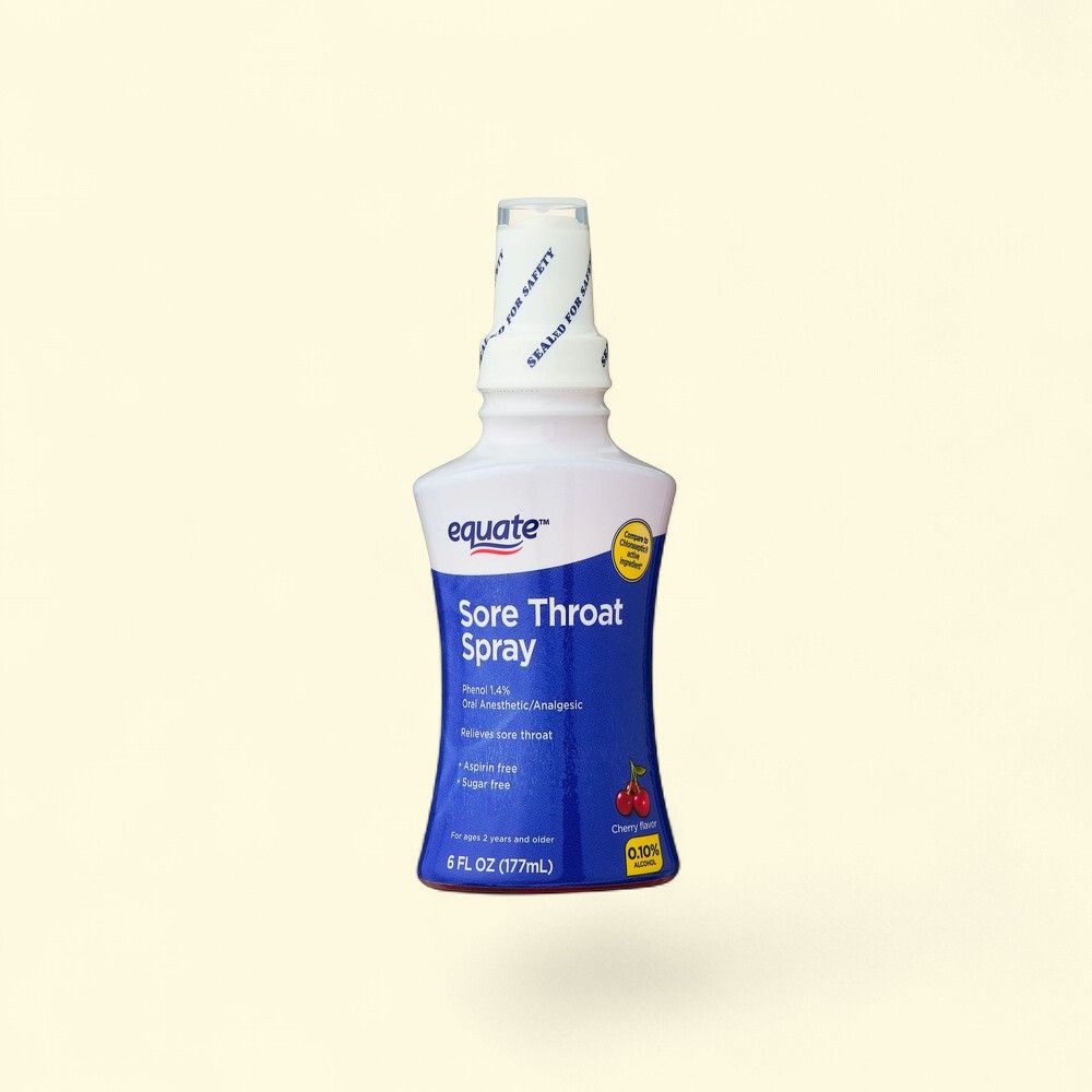Equate Sore Throat Oral Anesthetic Spray, Cherry Flavor, 6 fl oz