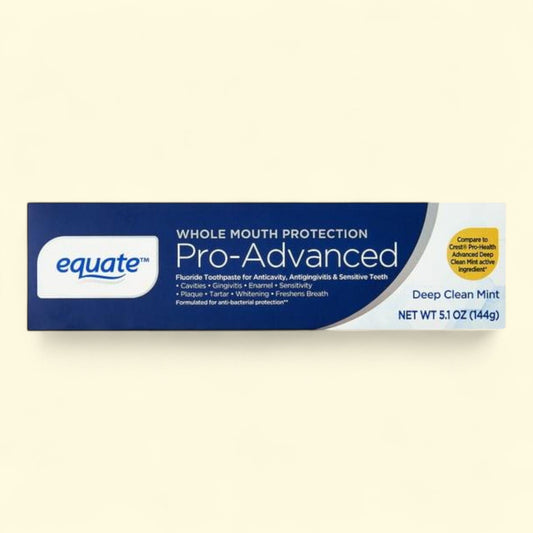 Equate Pro-Advanced Toothpaste, Deep Clean Mint, 5.1 oz