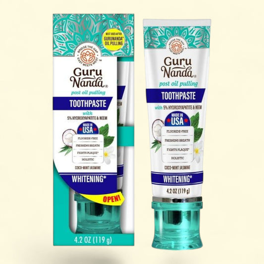 GuruNanda Whitening Toothpaste, Cocomint Jasmine, 4.2oz