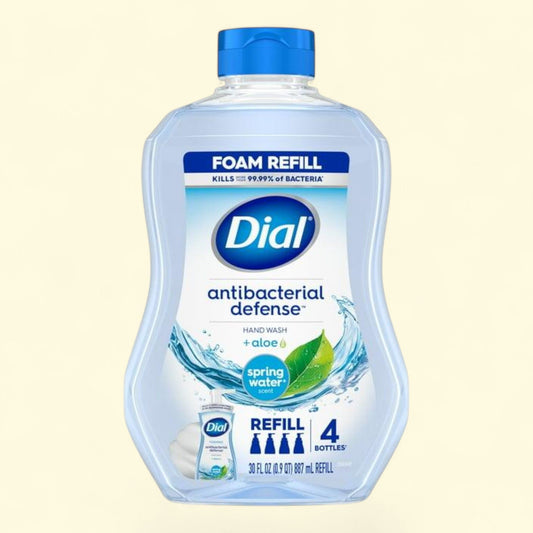 Dial Antibacterial Foaming Hand Wash Refill, Spring Water, 30 Ounce
