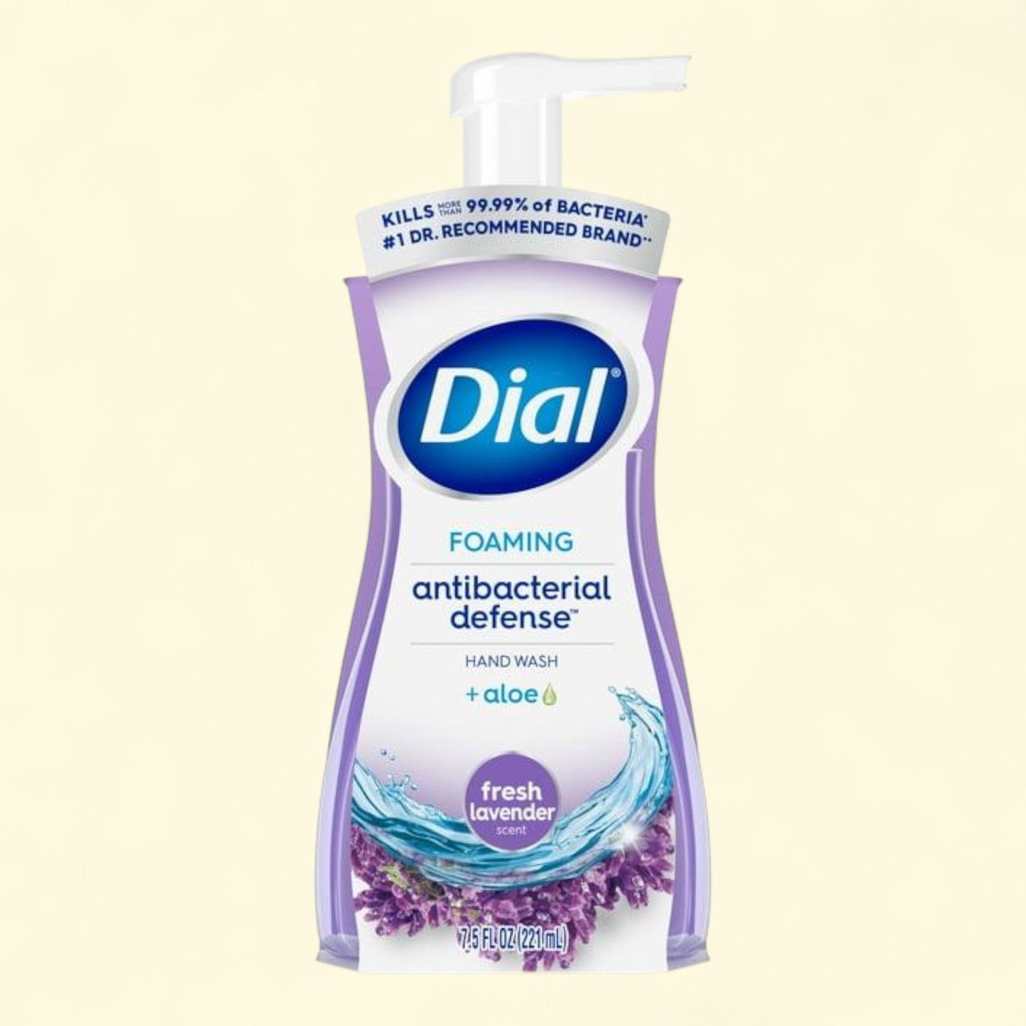 Dial Antibacterial Foaming Hand Wash, Fresh Lavender Scent, 7.5 fl oz