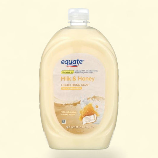 Equate Liquid Hand Soap, Milk and Honey, 50 fl oz