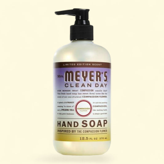 Mrs. Meyer's Clean Day Liquid Hand Soap, Compassion Flower Scent, 12.5 Ounce