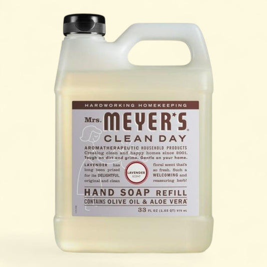 Mrs. Meyer's Clean Day Liquid Hand Soap Refill, Lavender Scent, 33 Ounce Bottle