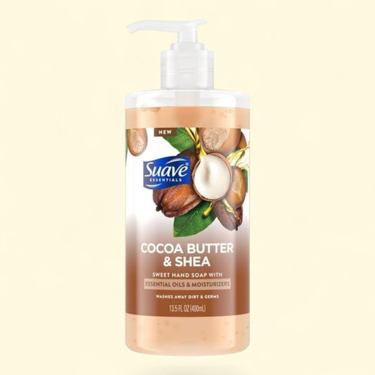 Suave Essentials Liquid Hand Soap, Cocoa Butter & Shea Butter, 13.5 fl oz