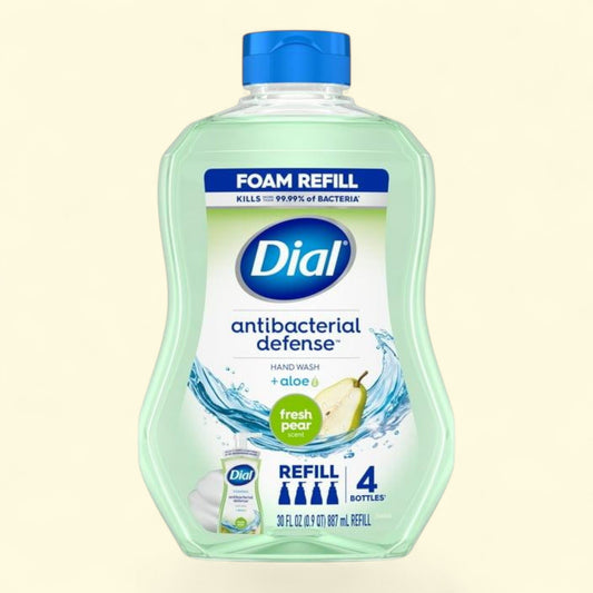 Dial Antibacterial Foaming Hand Wash Refill, Fresh Pear, 30 Ounce