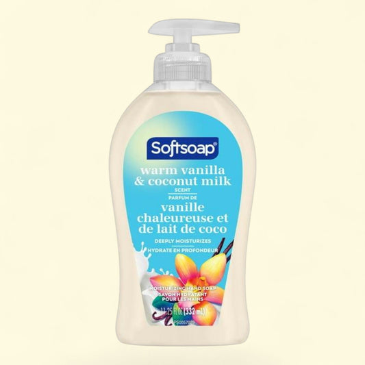 Softsoap Liquid Hand Soap, Warm Vanilla and Coconut Milk, 11.25 Fluid Ounce Bottle