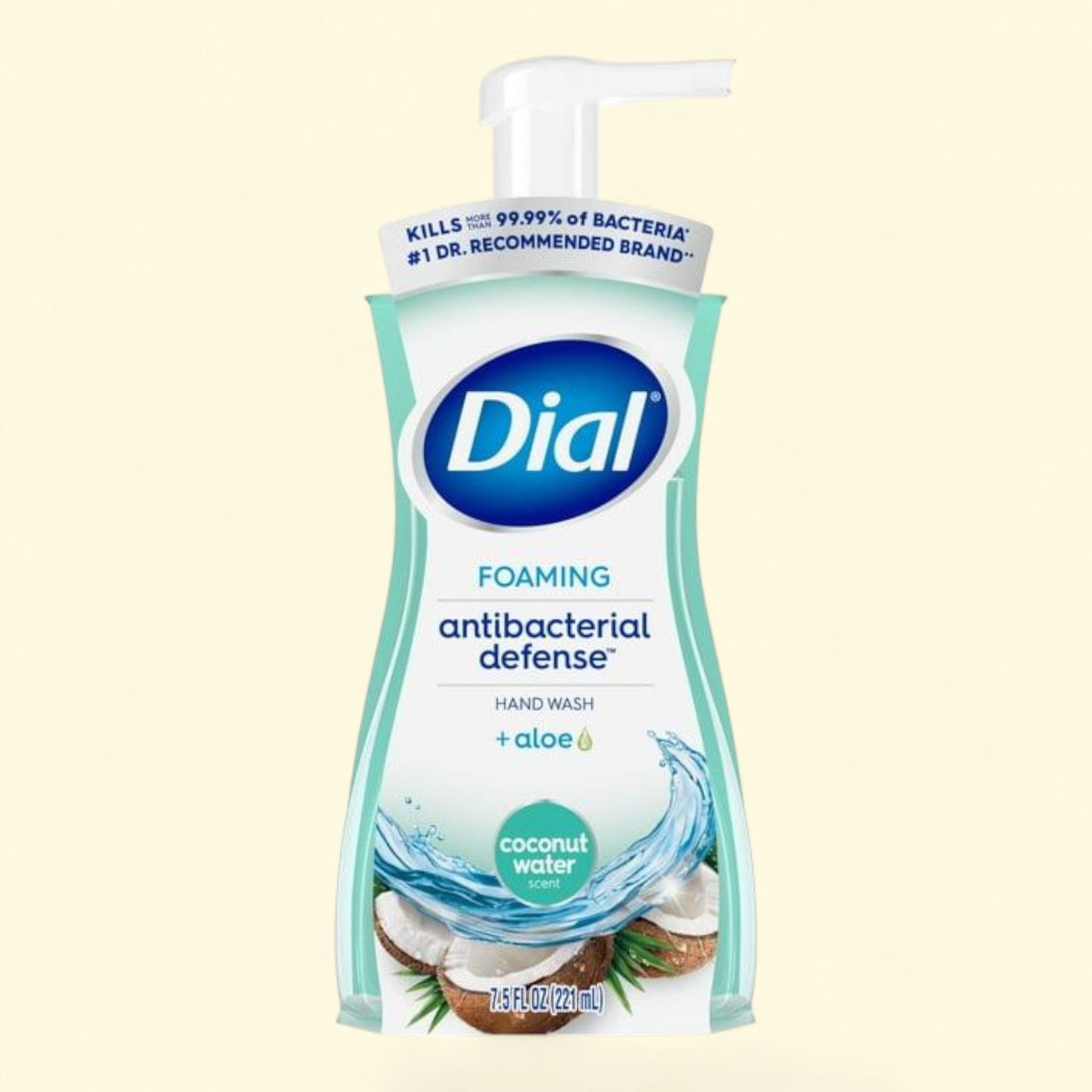 Dial Antibacterial Foaming Hand Wash, Coconut Water, 7.5 fl oz