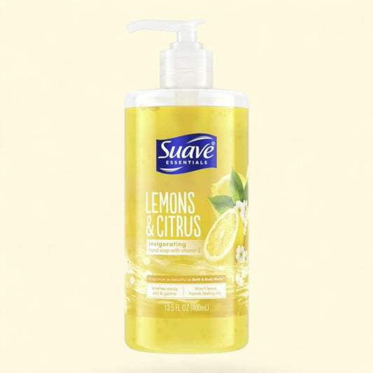 Suave Essentials Liquid Hand Soap, Lemon & Citrus, 13.5 fl oz