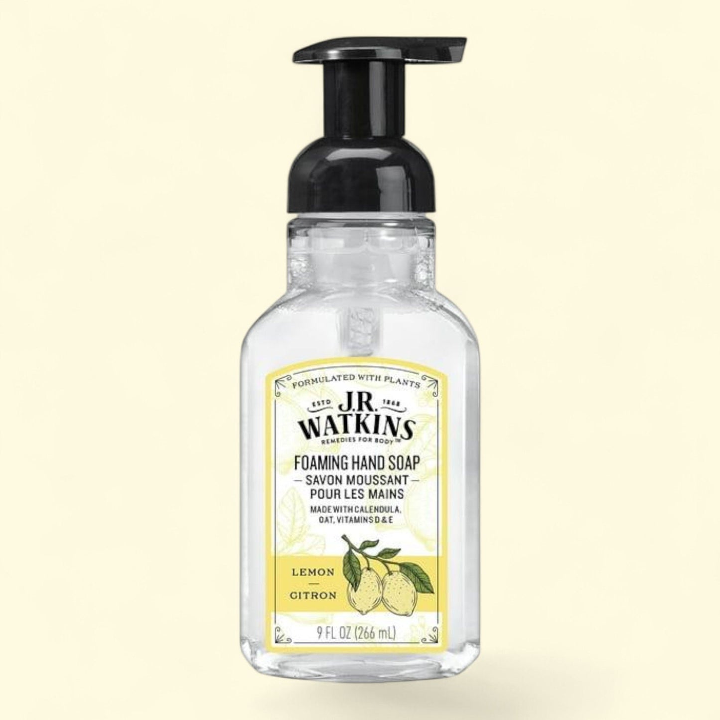 J.R. Watkins Foaming Hand Soap, Lemon, 9 fl oz