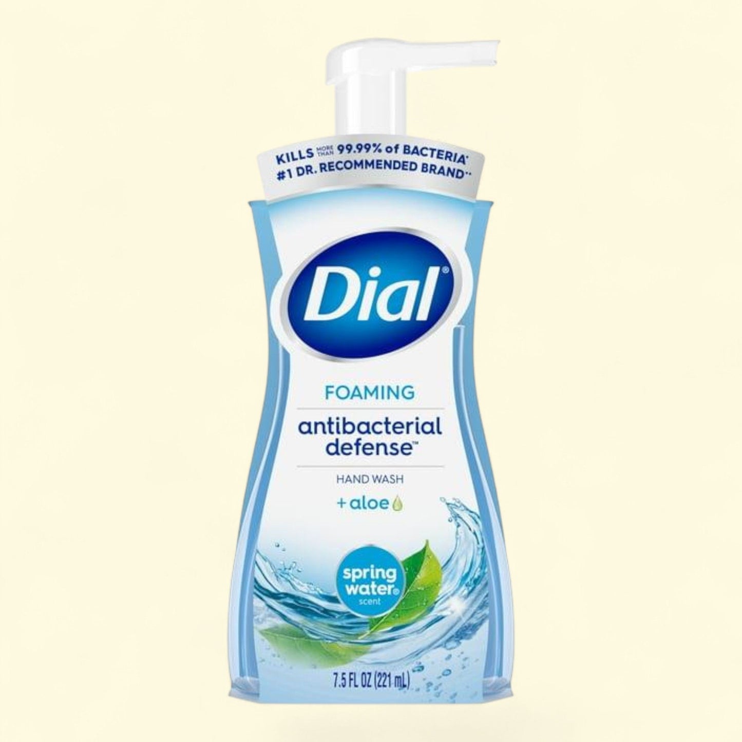 Dial Antibacterial Foaming Hand Wash, Spring Water, 7.5 fl oz