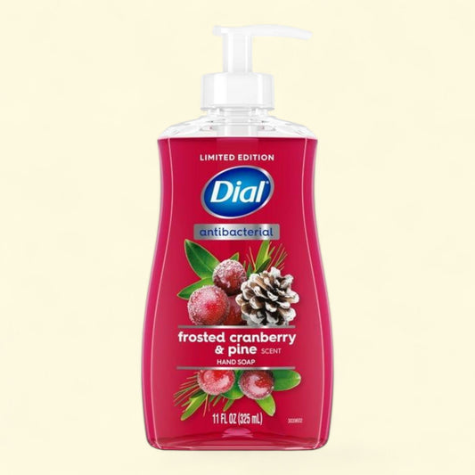 Dial Antibacterial Liquid Hand Soap, Frosted Cranberry & Pine Scent, 11oz