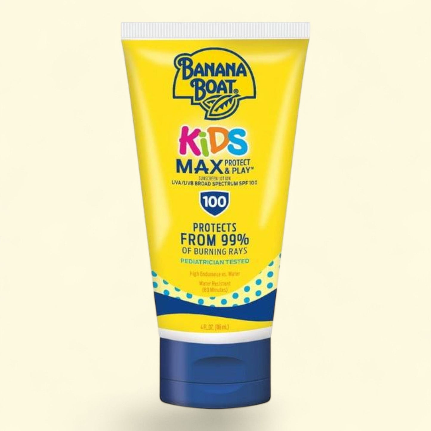Lotion solaire Banana Boat pour enfants, indice de protection 100, 118 ml