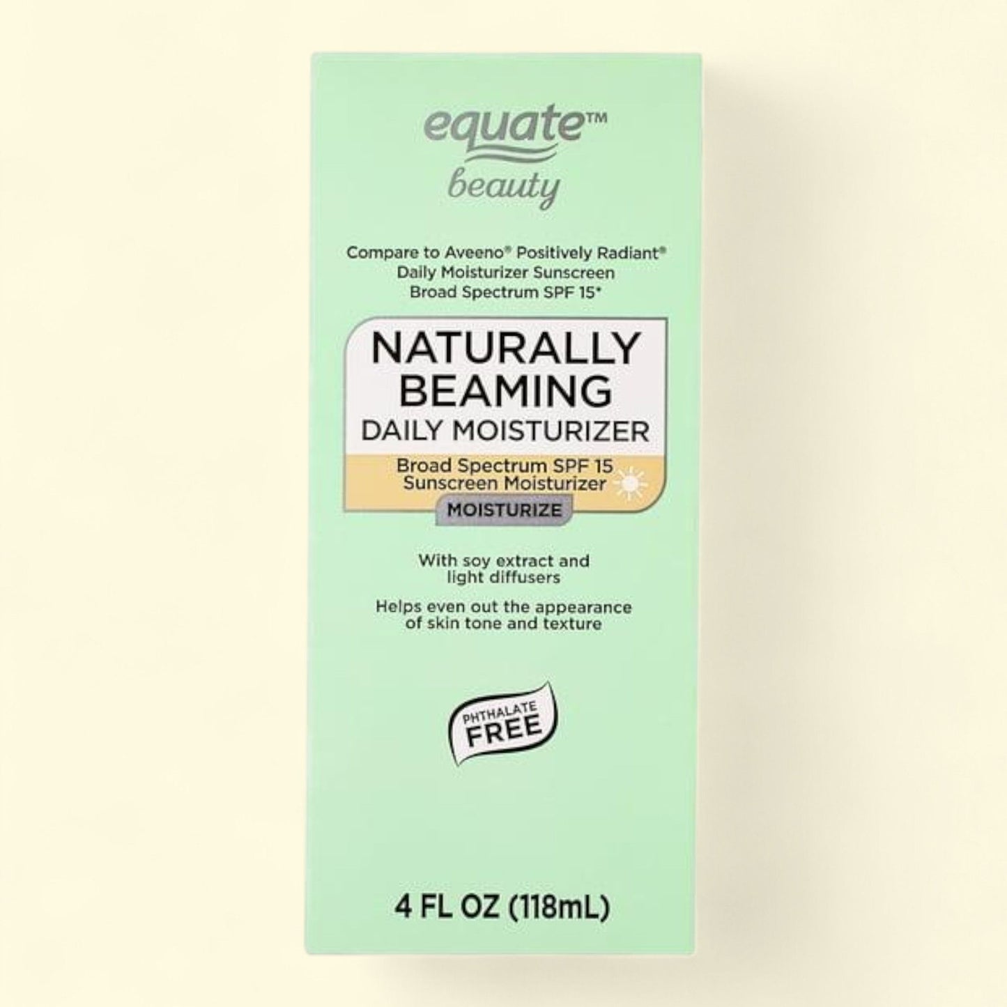 Equate Daily Moisturizer Sunscreen, SPF 15, 4 fl oz