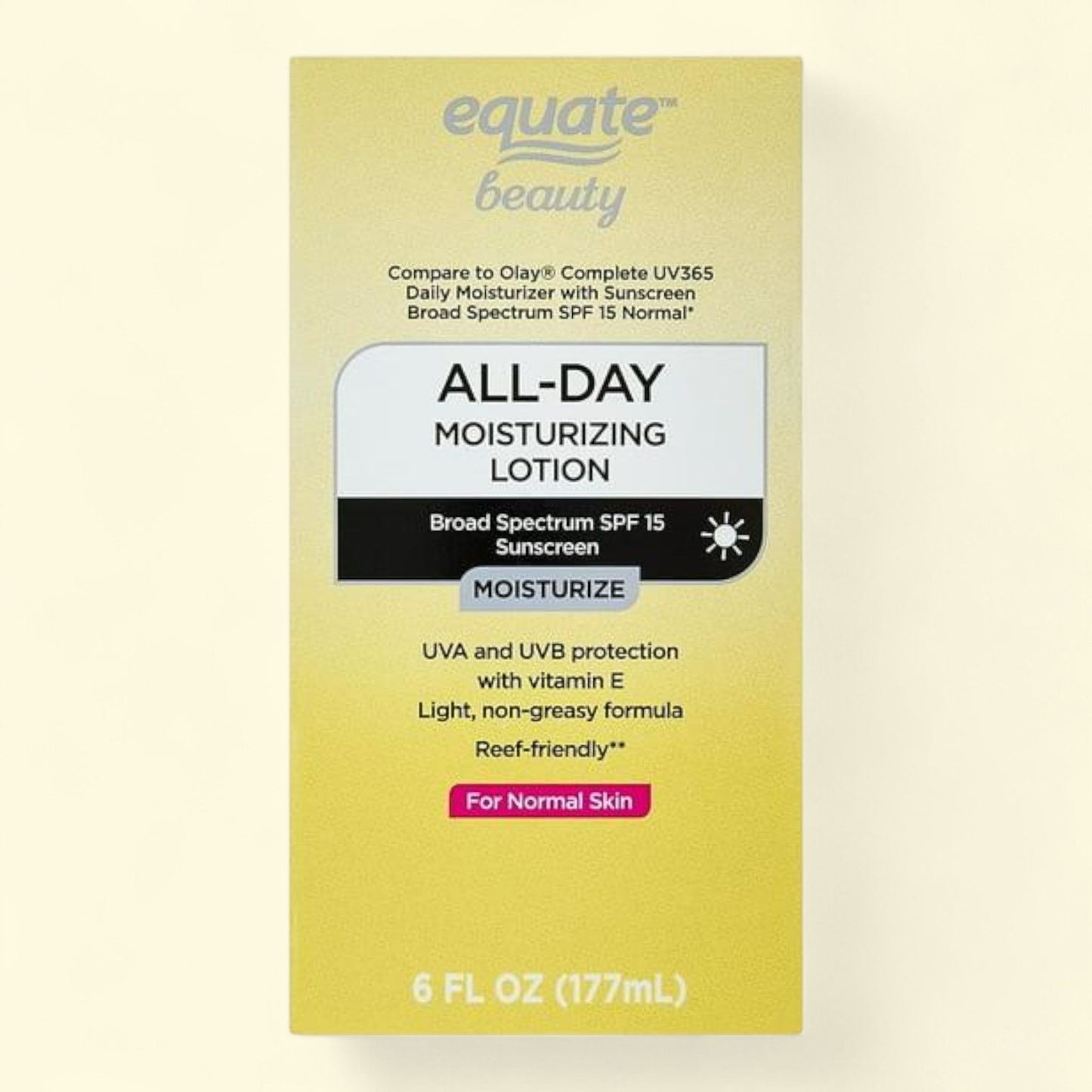 Equate All Day Moisturizing Lotion with SPF 15 Sunscreen, 6 fl oz