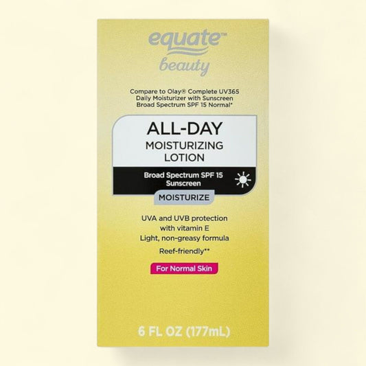 Equate All Day Moisturizing Lotion with SPF 15 Sunscreen, 6 fl oz