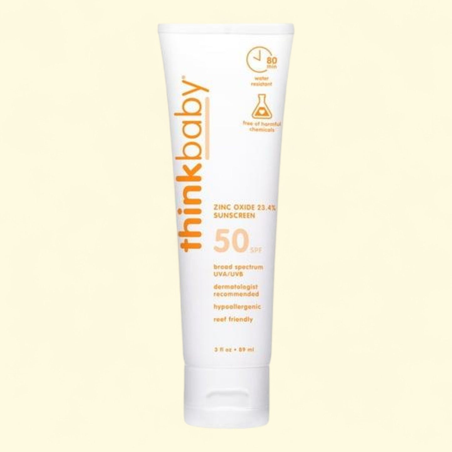 Crème solaire Thinkbaby, indice de protection 50+, 85 g