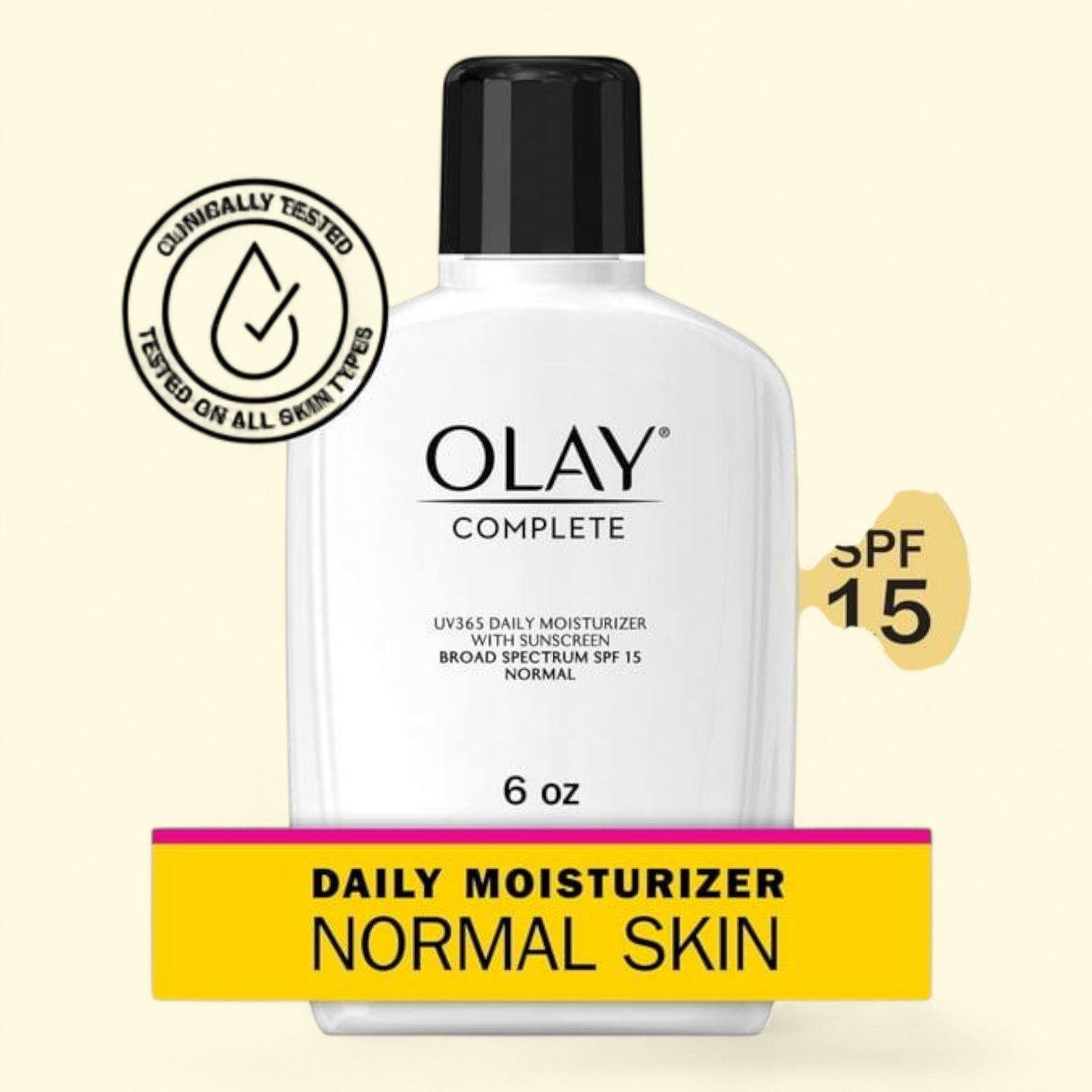 Crème hydratante pour le visage Olay avec SPF 15, Lotion complète pour le visage, 177 ml