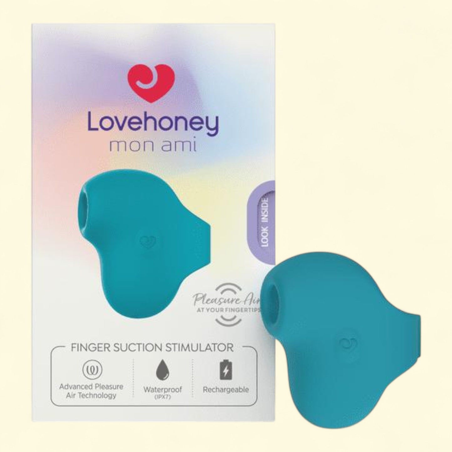 Lovehoney Mon Ami Finger Suction Stimulator, 2.16 x 3.74 x 6.10 in