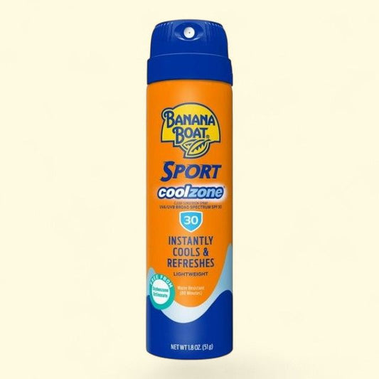 Banana Boat Sport Cool Zone Sunscreen Spray, Travel Size, 1.8 oz