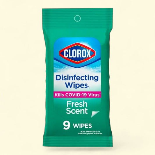Clorox Disinfecting Wipes, Travel Wipes, 9 Count