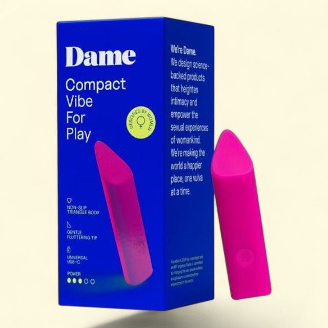 Dame Zig Lipstick Vibrator, Travel-Sized
