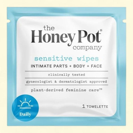 The Honey Pot Company, Sensitive Feminine Wipes, Travel Size 15 ct.